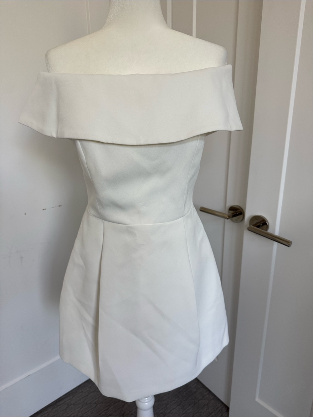 Lucy Paris White Off-Shoulder Fit & Flare Dress